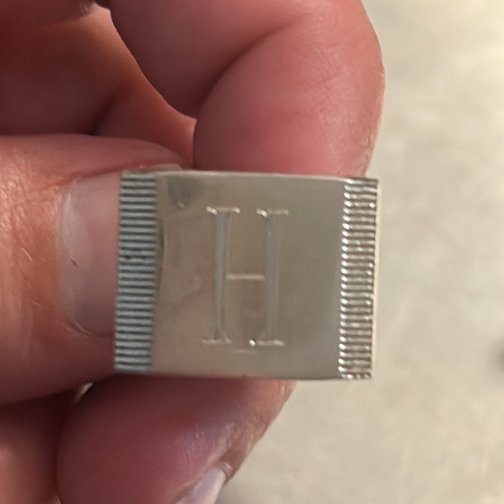 Tie Clip And Cuff Links Matching With Letter H Si… - image 3